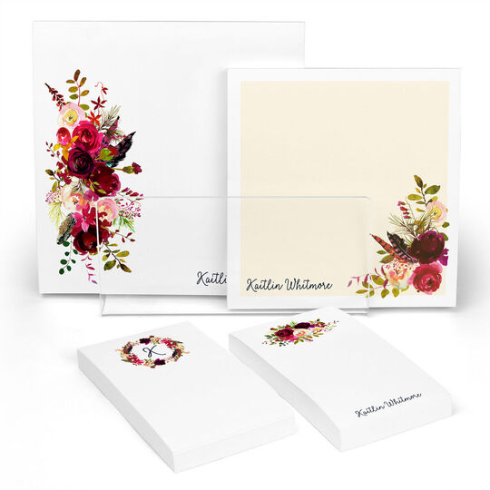 Boho Floral Notepad Set